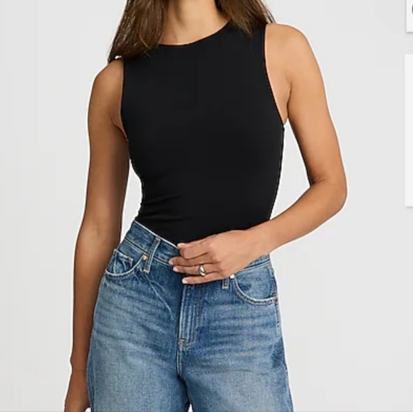 Express Tops - Express Black Tank Bodysuit, Large